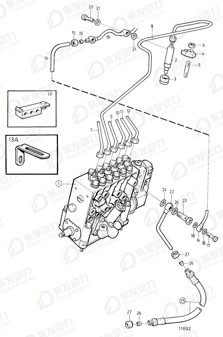 volvo penta Injector 848730 Drawing volvo penta Injector 848730 Drawing